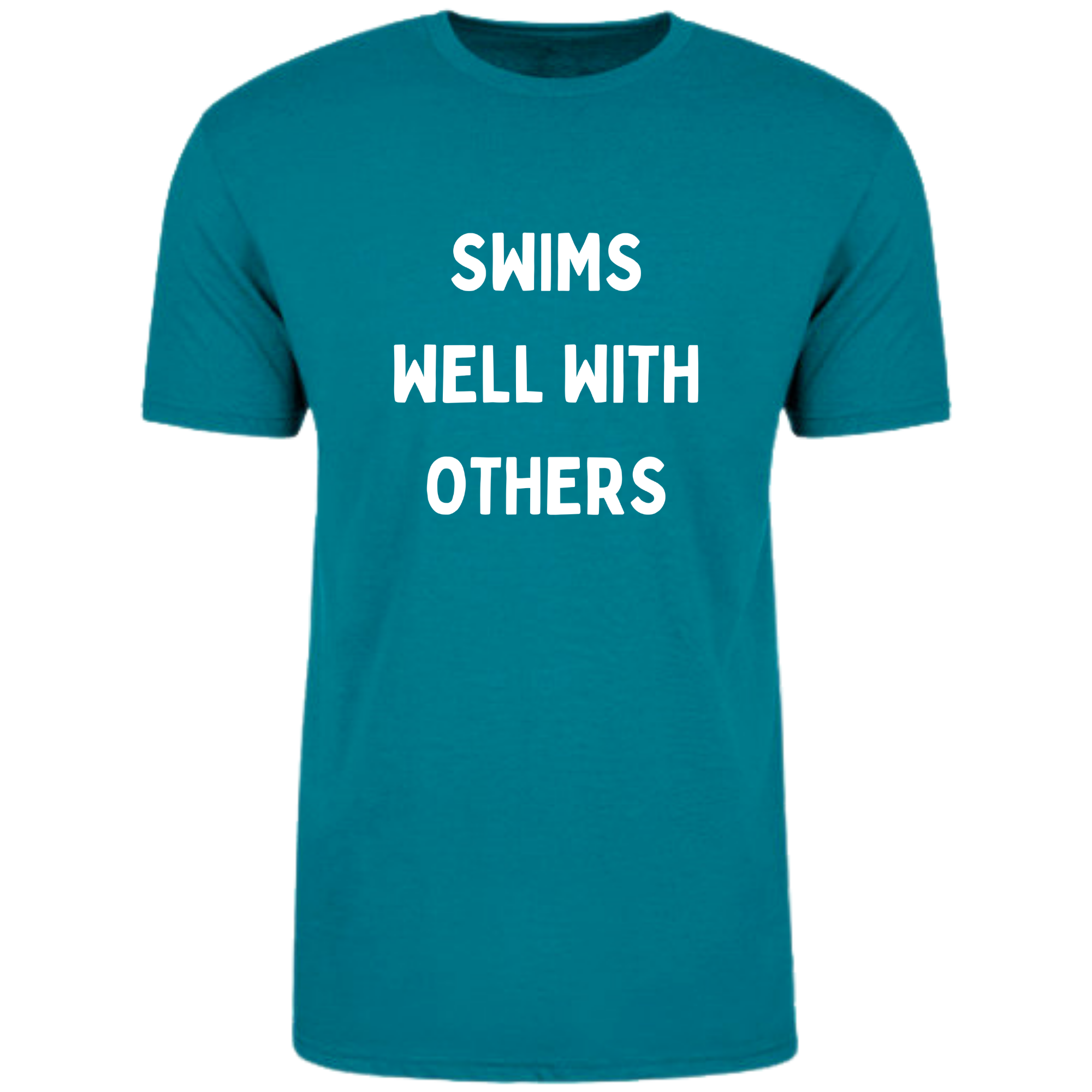 'Swims Well With Others' Short Sleeve T-Shirt (Customized) - Salty Sports Society