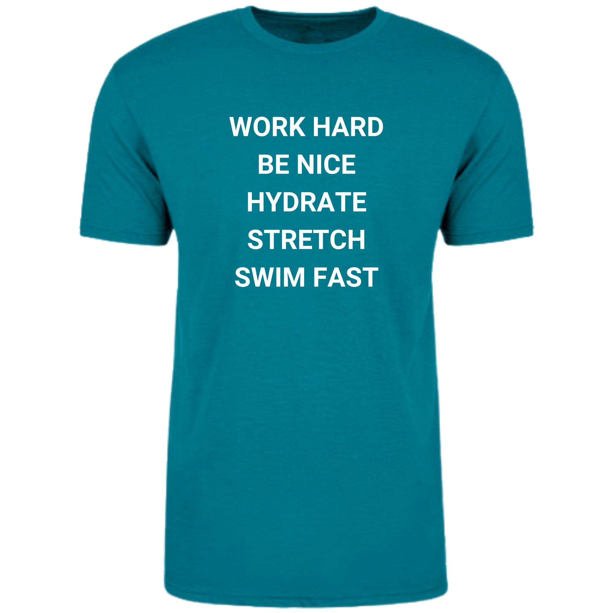 'Work Hard Be Nice Hydrate' Short Sleeve T-Shirt (Customized) - Salty Sports Society