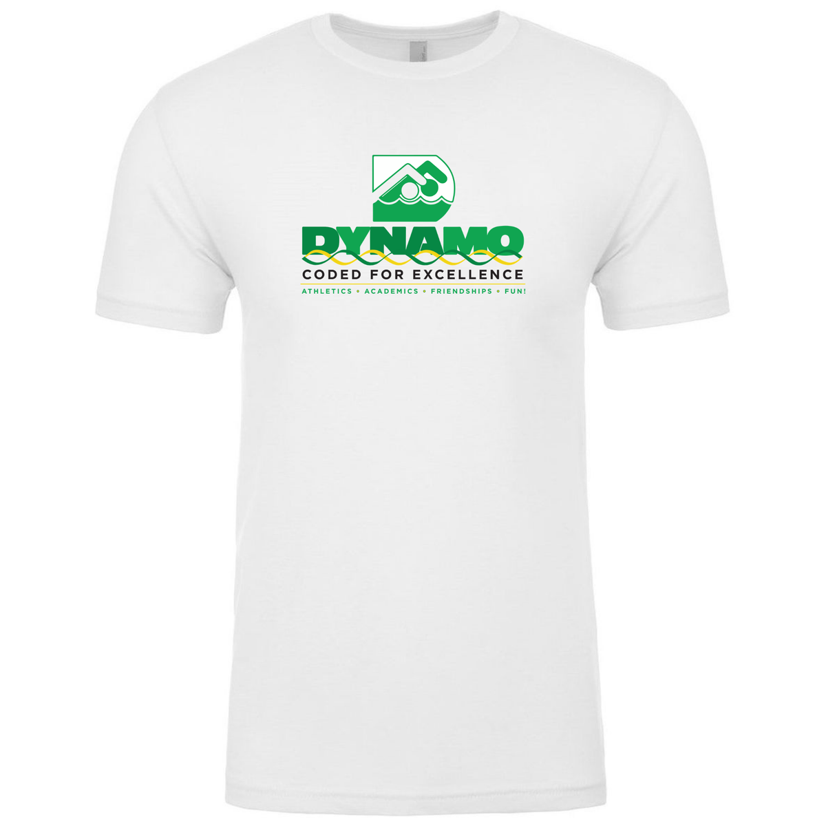 Coded Logo Short Sleeve T-Shirt (Heat Pressed) - Dynamo Swim Club