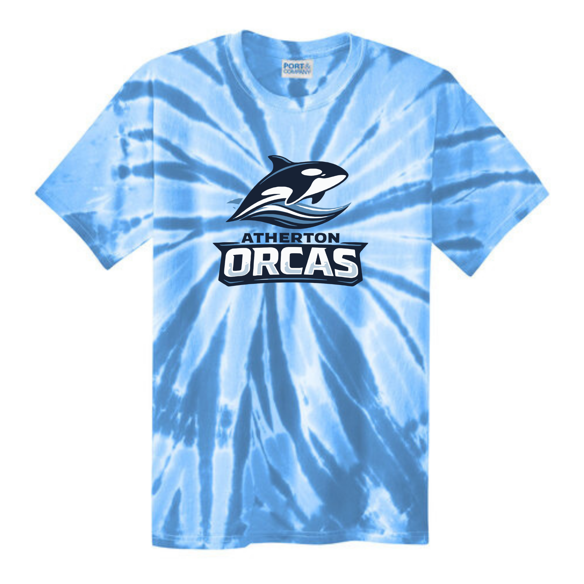 Tie Dye Short Sleeve T-Shirt (Customized) - Atherton Orcas