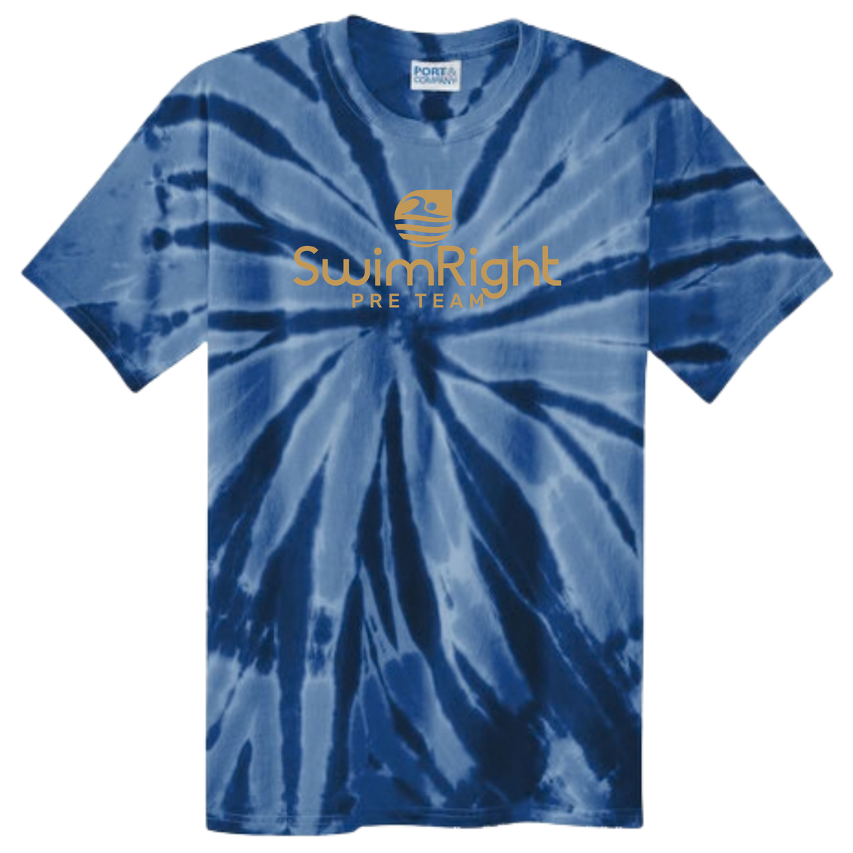 Tie Dye Short Sleeve T-Shirt (Customized) - SwimRight LA Pre Team