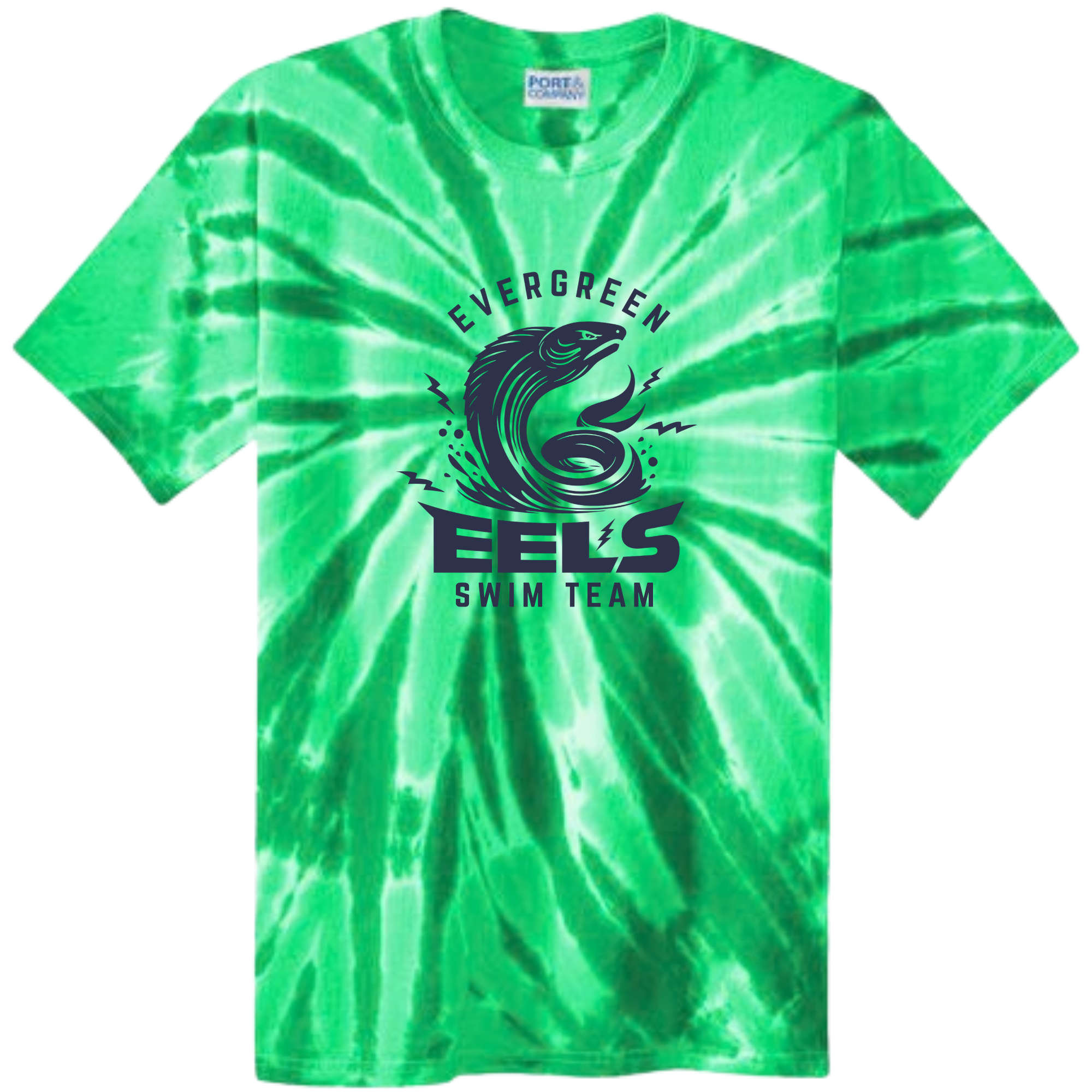 Tie Dye Short Sleeve T-Shirt (Customized) - Evergreen Eels