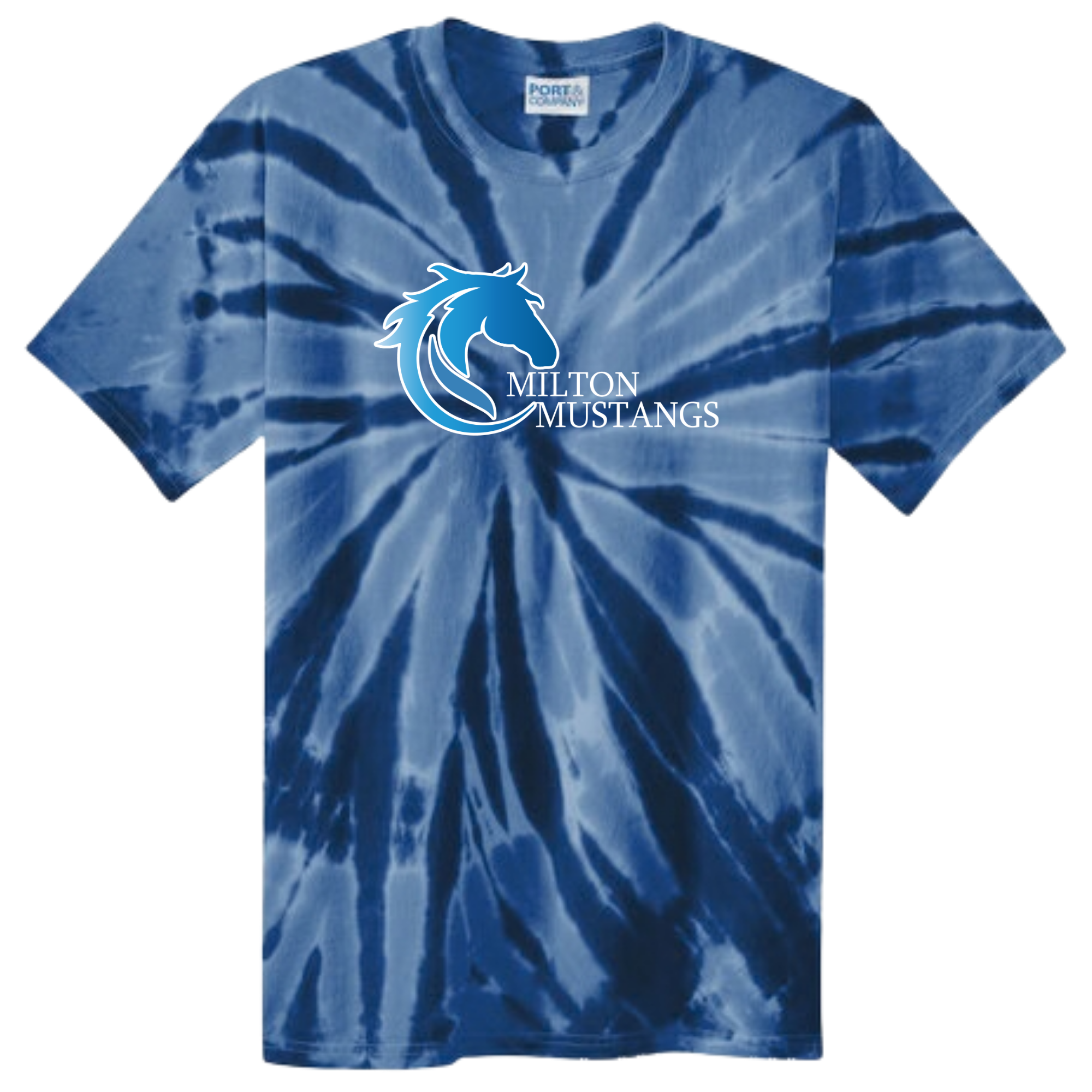 Tie Dye Short Sleeve T-Shirt (Customized) - Milton Mustangs