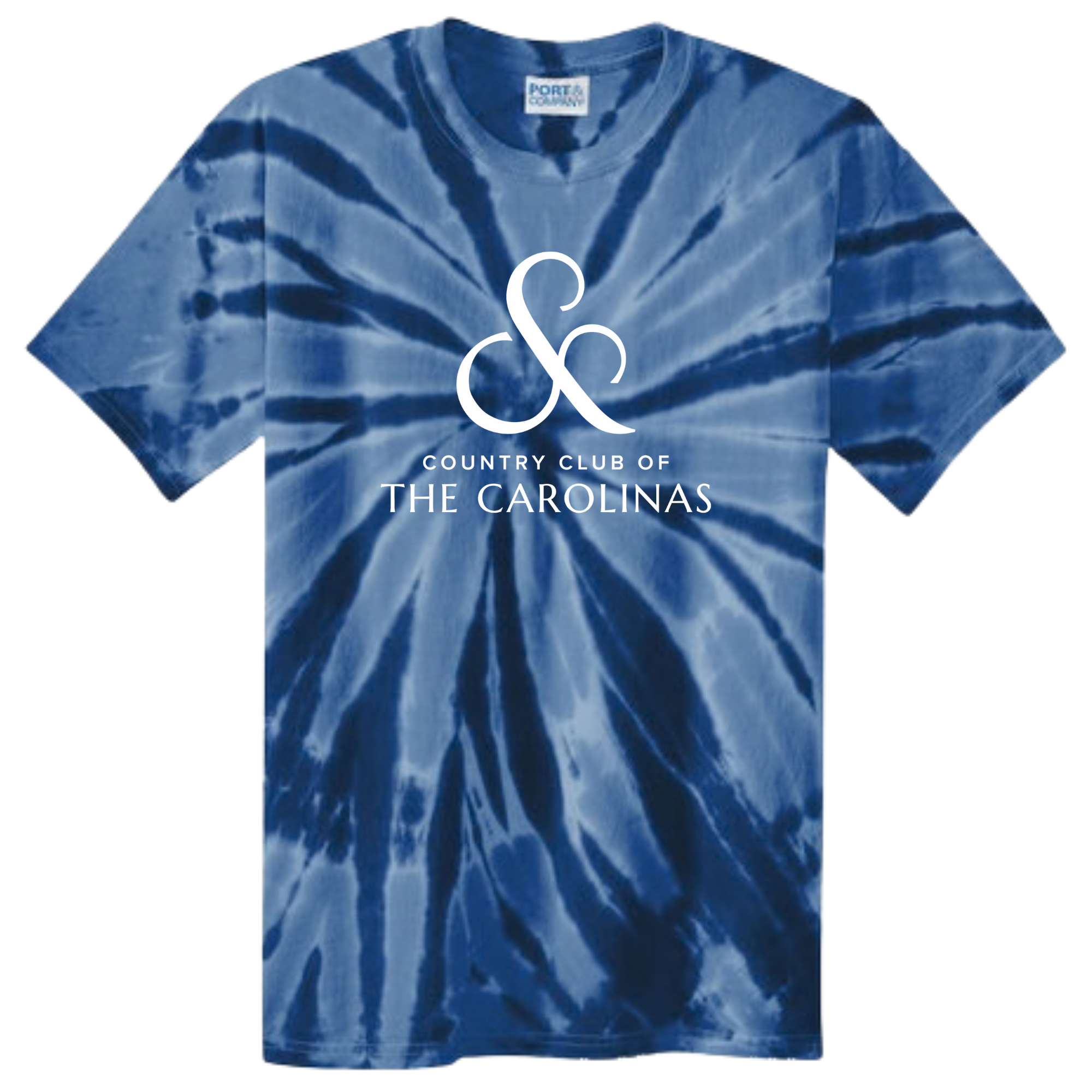 Navy Tie Dye Short Sleeve T-Shirt (Customized) - CC of the Carolinas