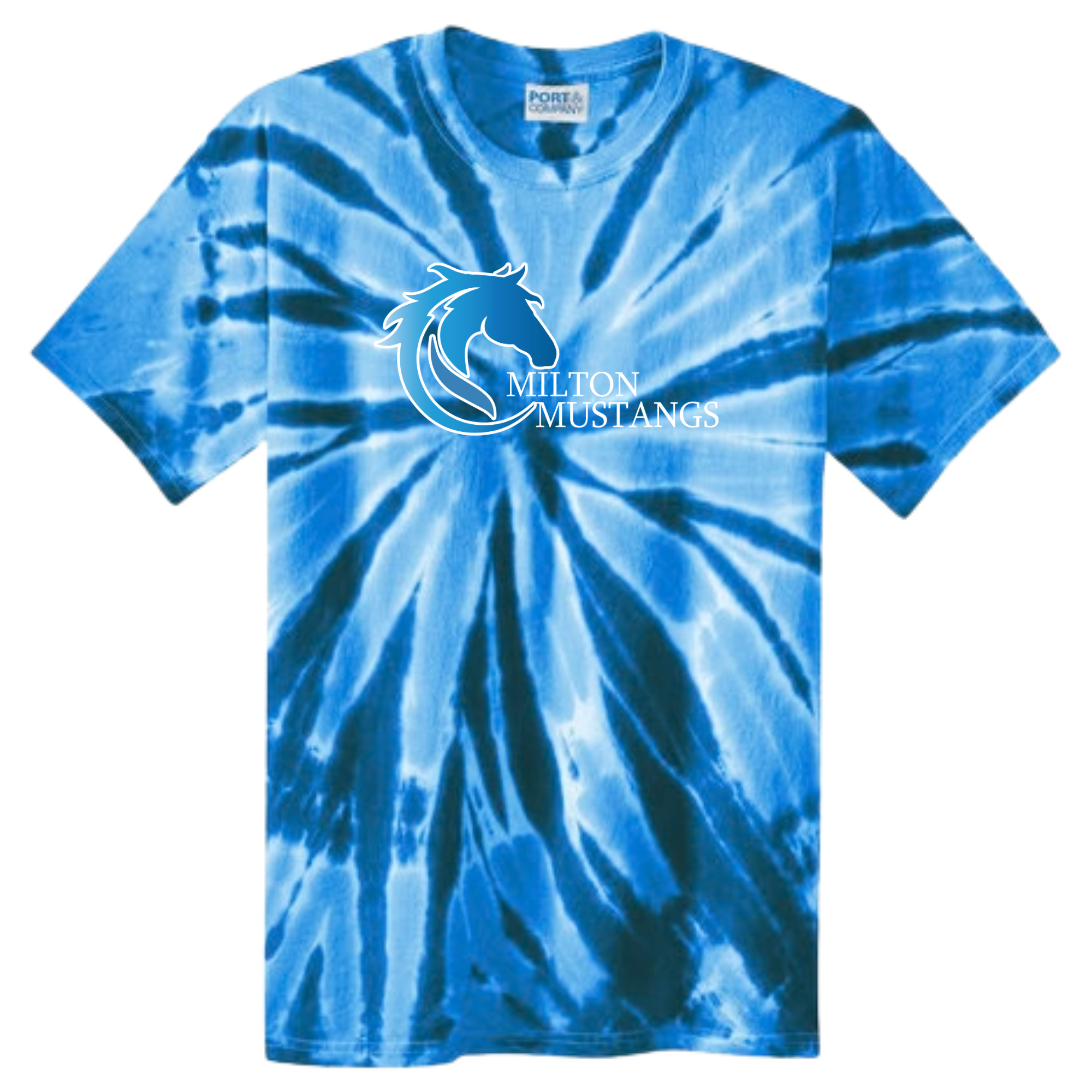 Tie Dye Short Sleeve T-Shirt (Customized) - Milton Mustangs