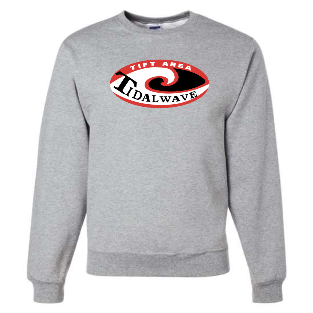Fleece Crew Neck Sweatshirt (Customized) - Tiftarea Tidal Waves