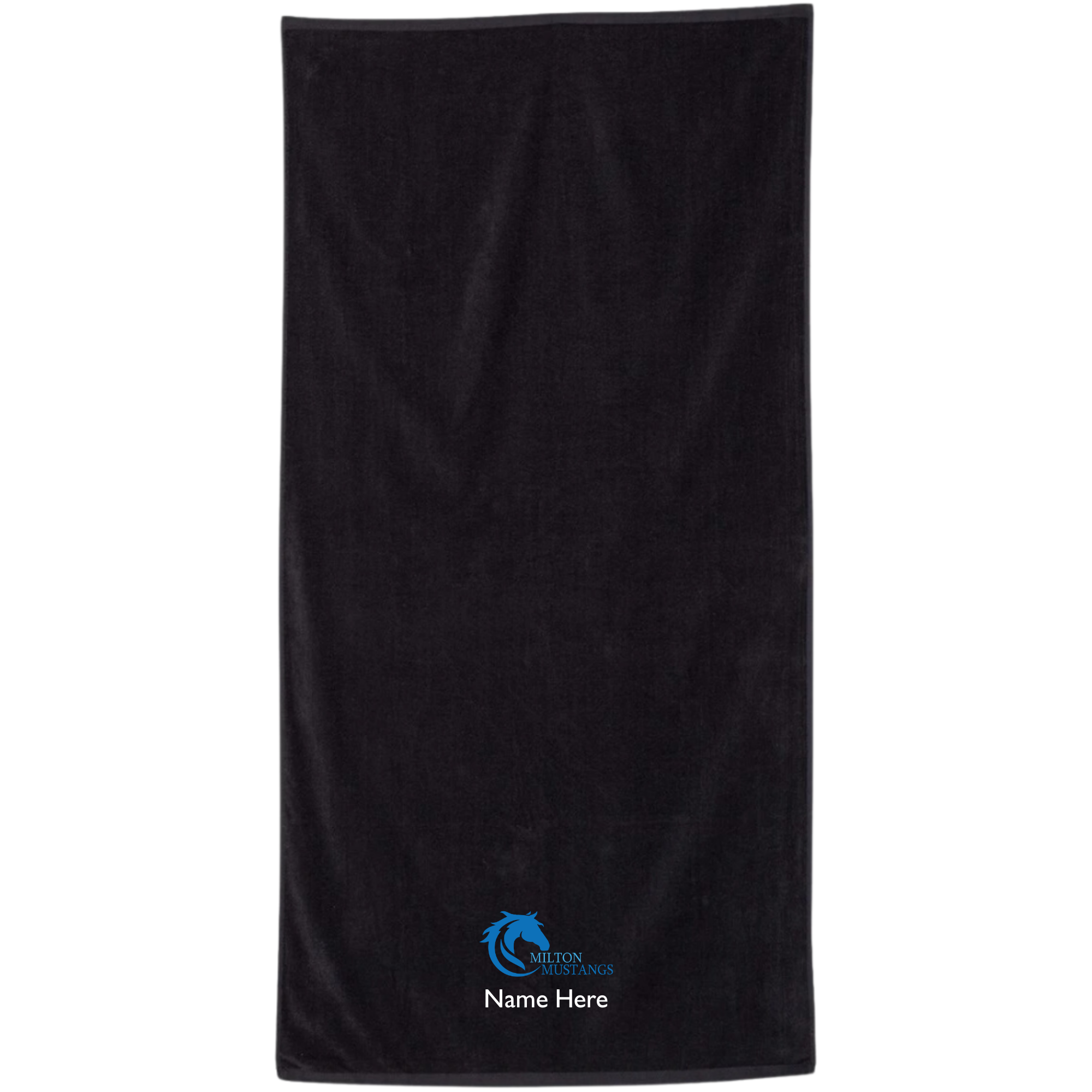 34" x 70" Velour Towel (Embroidered) - Milton Mustangs
