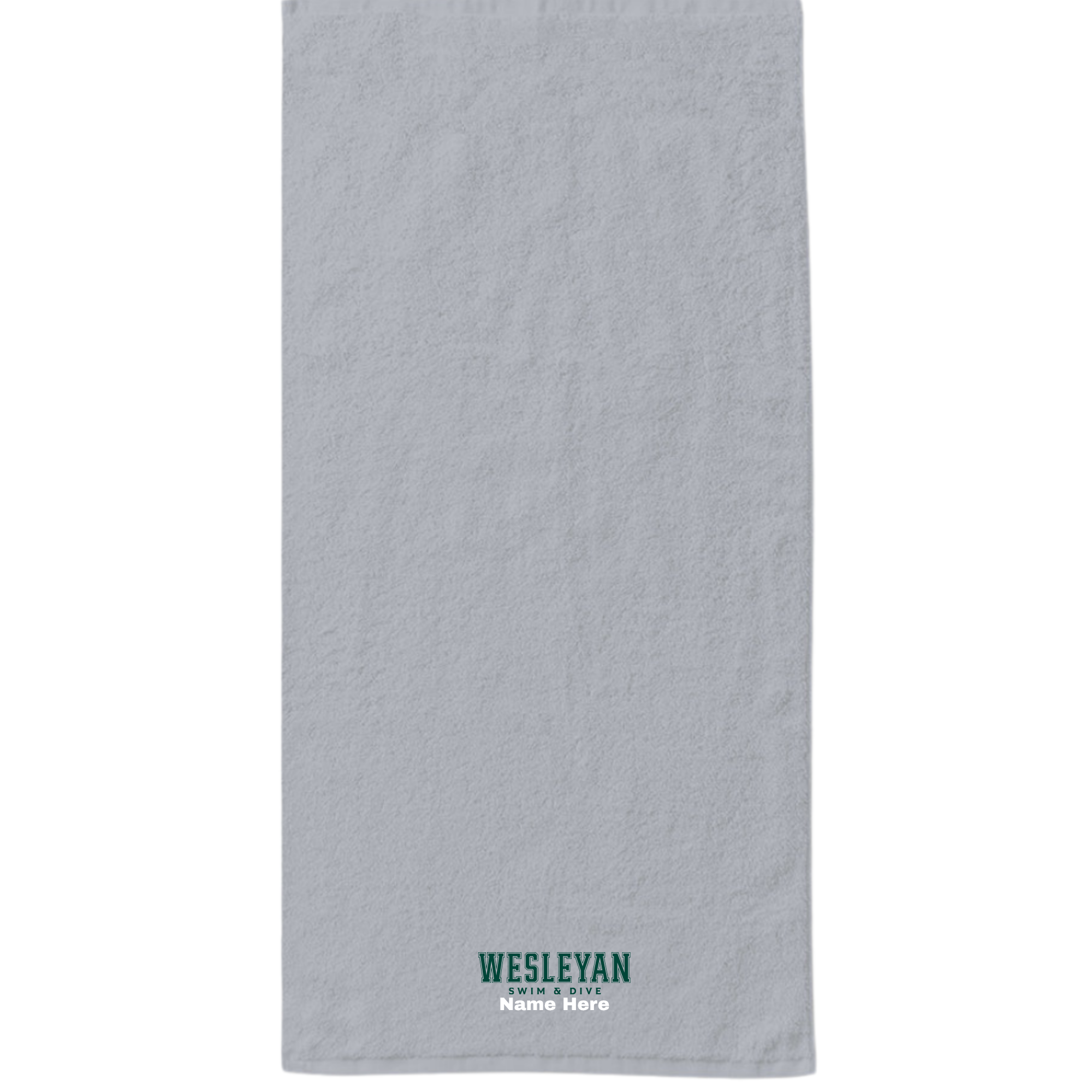 34" x 70" Velour Towel (Customized) - Wesleyan