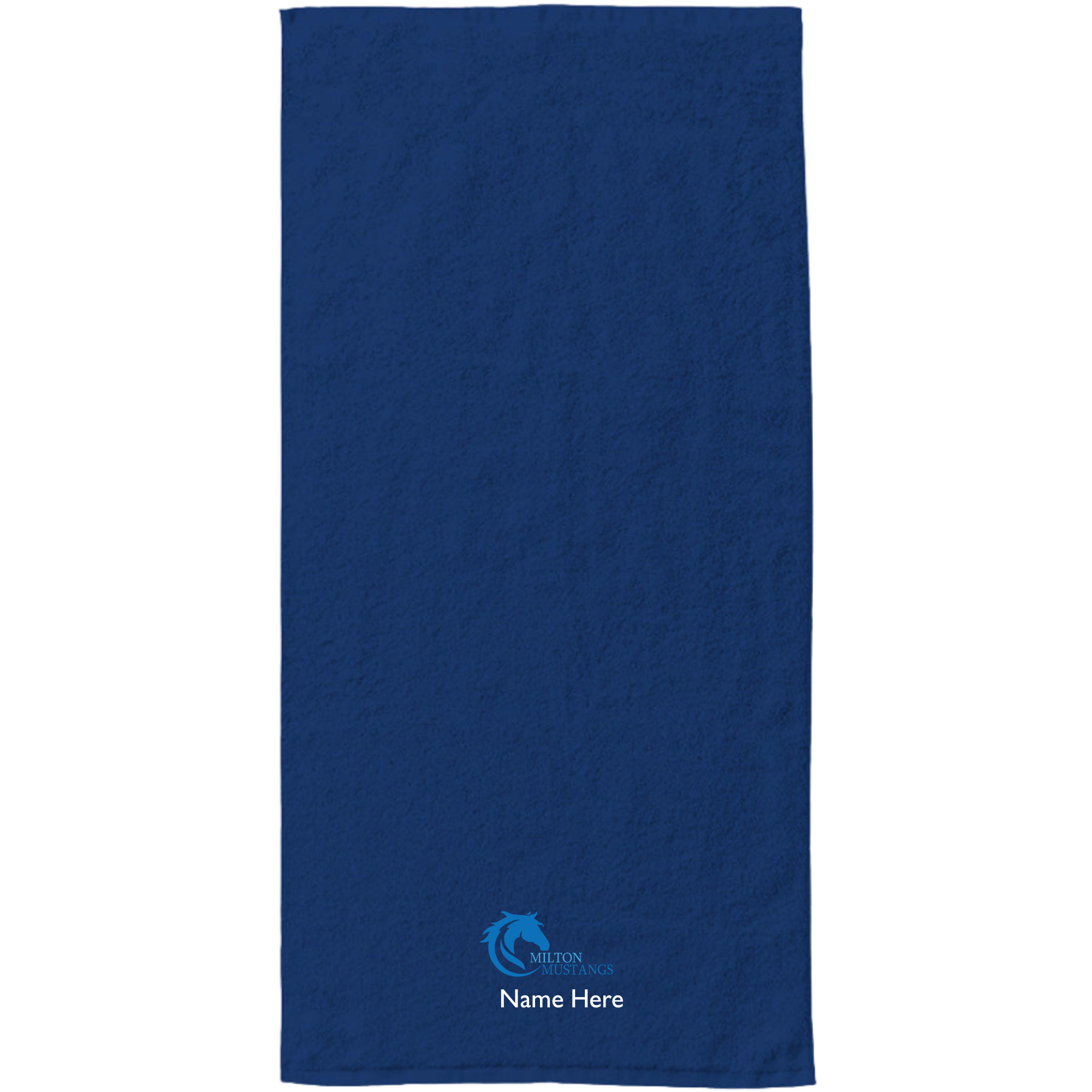 34" x 70" Velour Towel (Embroidered) - Milton Mustangs
