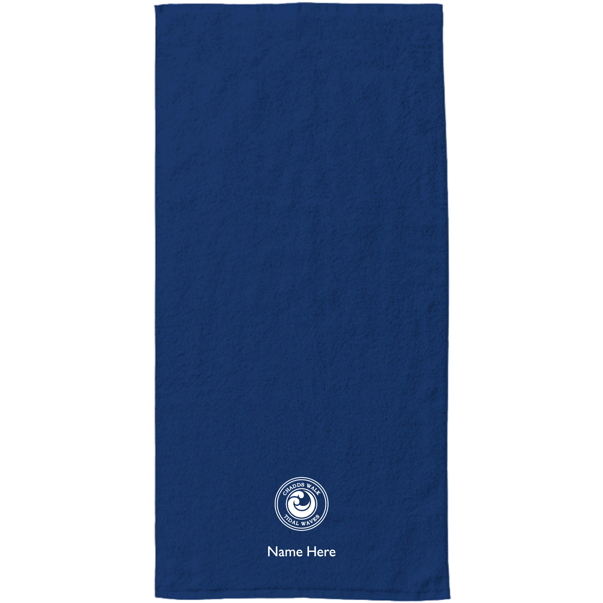34" x 70" Velour Towel (Embroidered) - Chadds Walk Tidal Waves