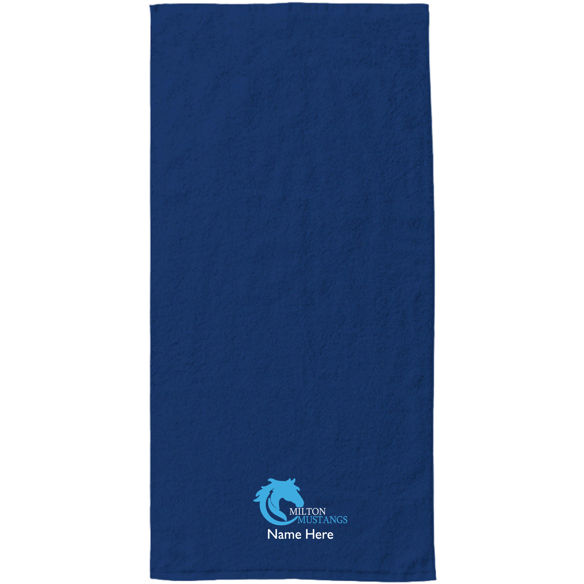 34" x 70" Velour Towel (Embroidered) - Milton Mustangs