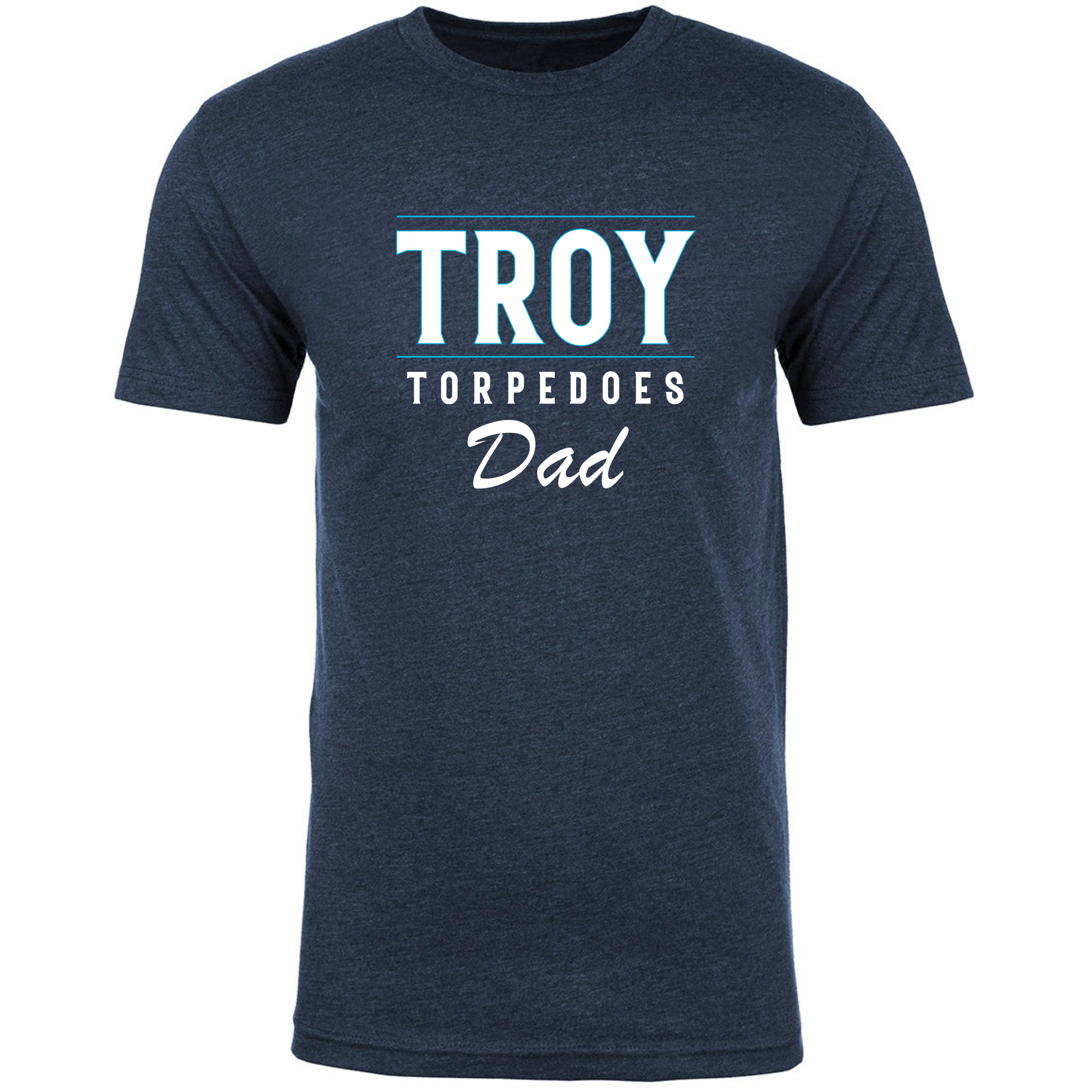Short Sleeve T-Shirt Text Logo Swim Dad (Customized) - Troy Torpedeos