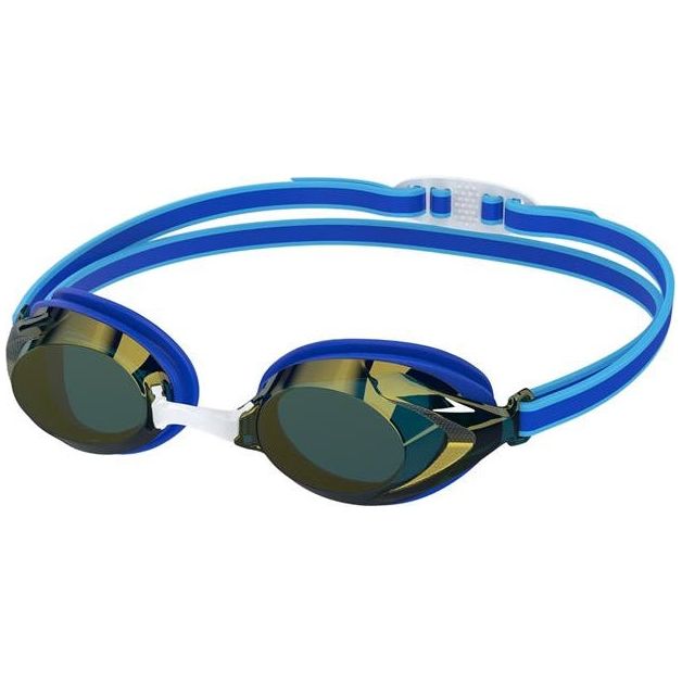 Speedo Junior Vanquisher 3.0 Mirrored Goggle Picton Blue/Vermillion/Gold Mirror