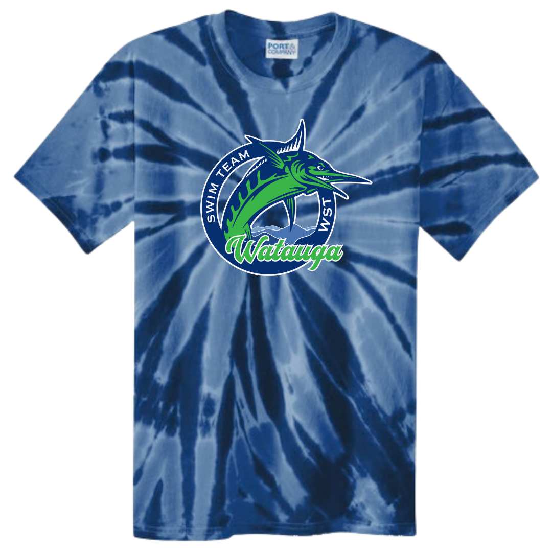 Tie Dye Short Sleeve T-Shirt (Customized) Logo 2 - Watauga
