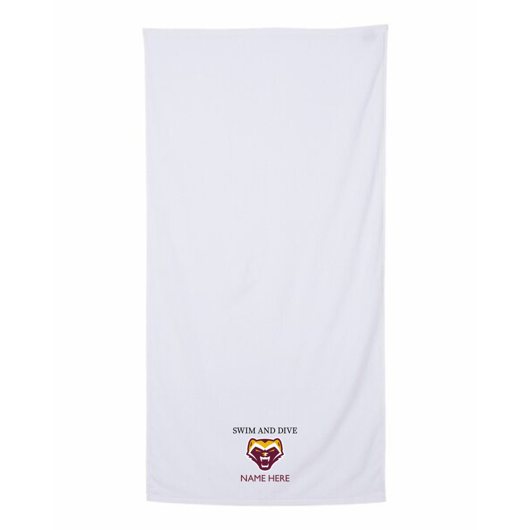 34" x 70" Velour Towel (Customized) - Walker School
