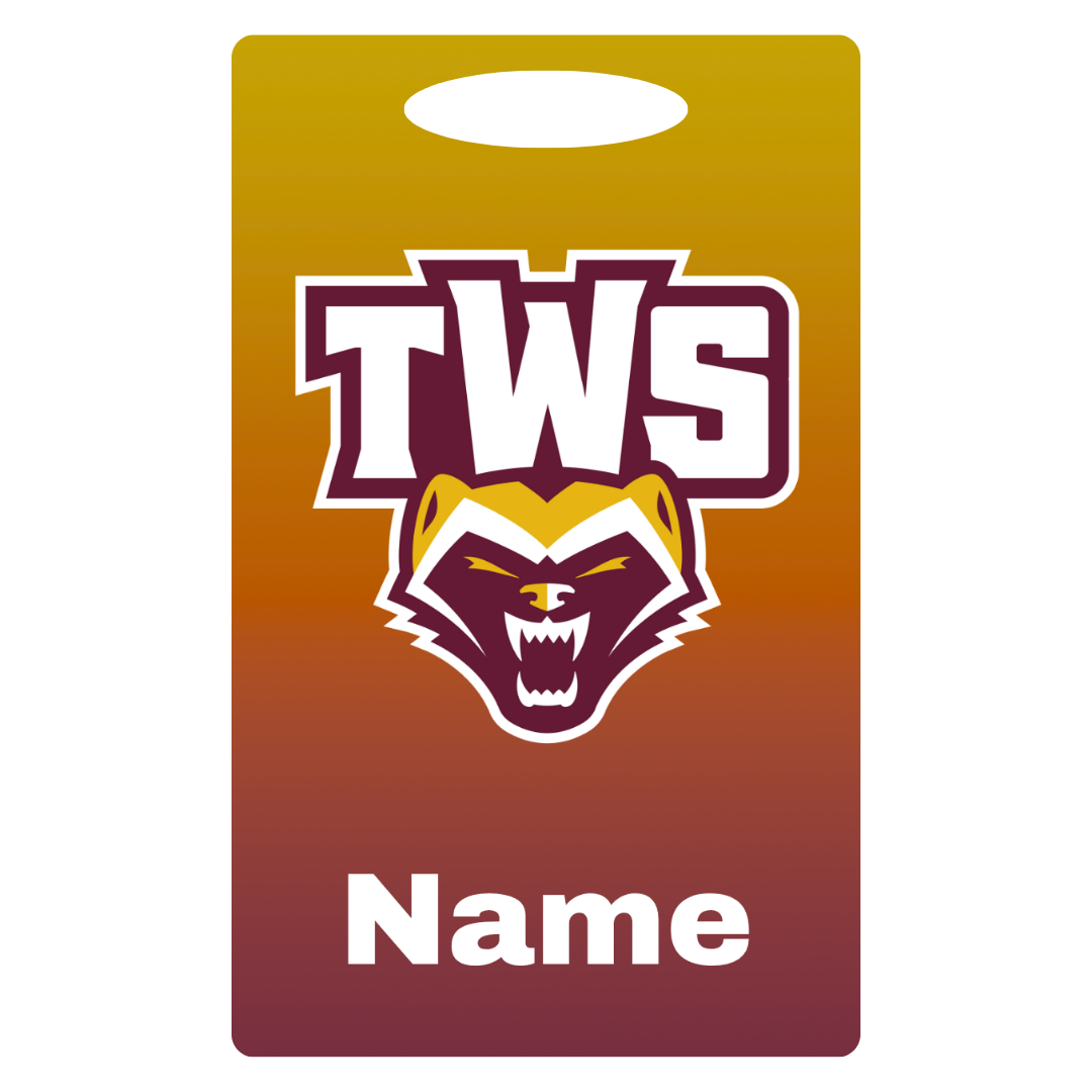 Aluminum Bag Tag (Customized) - Walker School