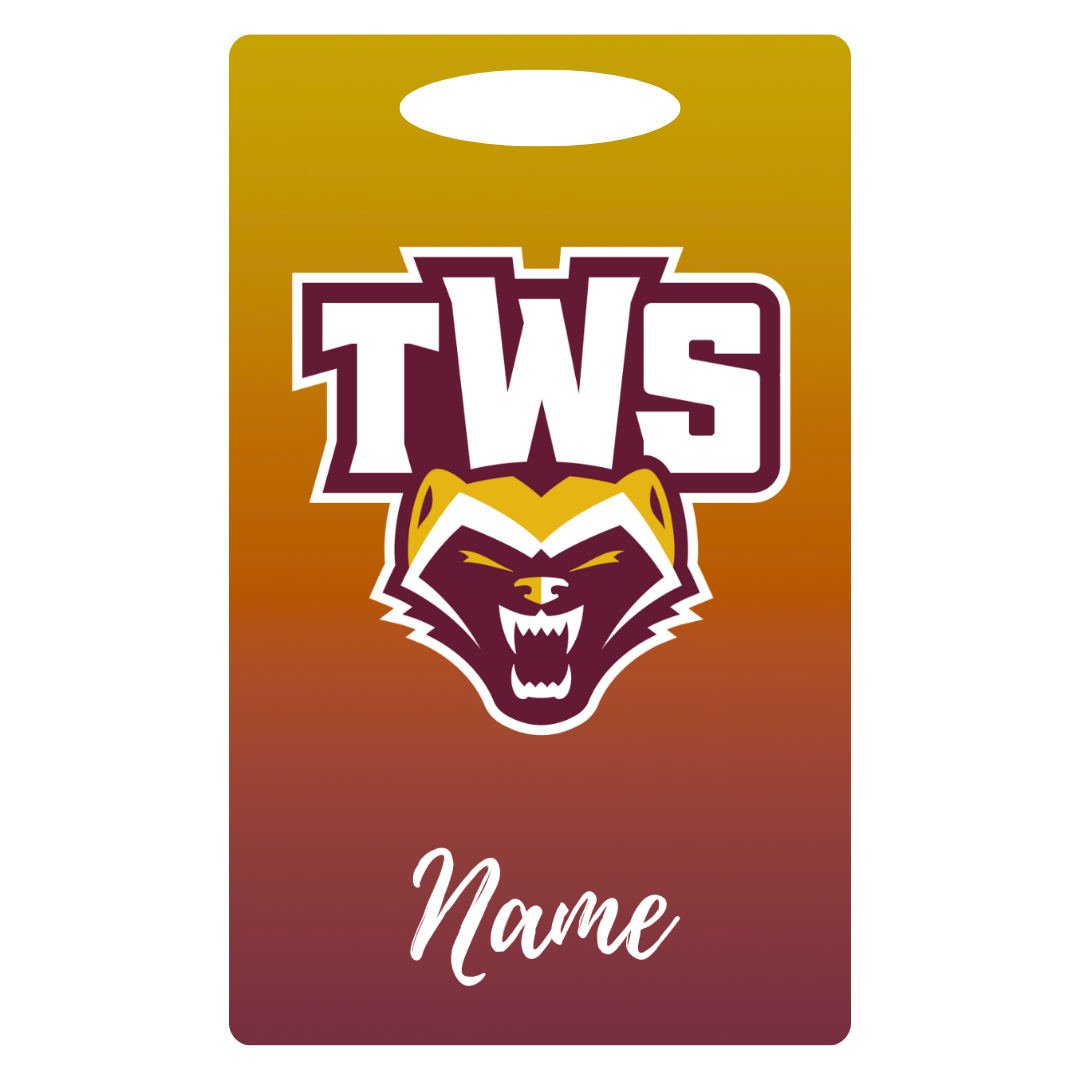 Aluminum Bag Tag (Customized) - Walker School