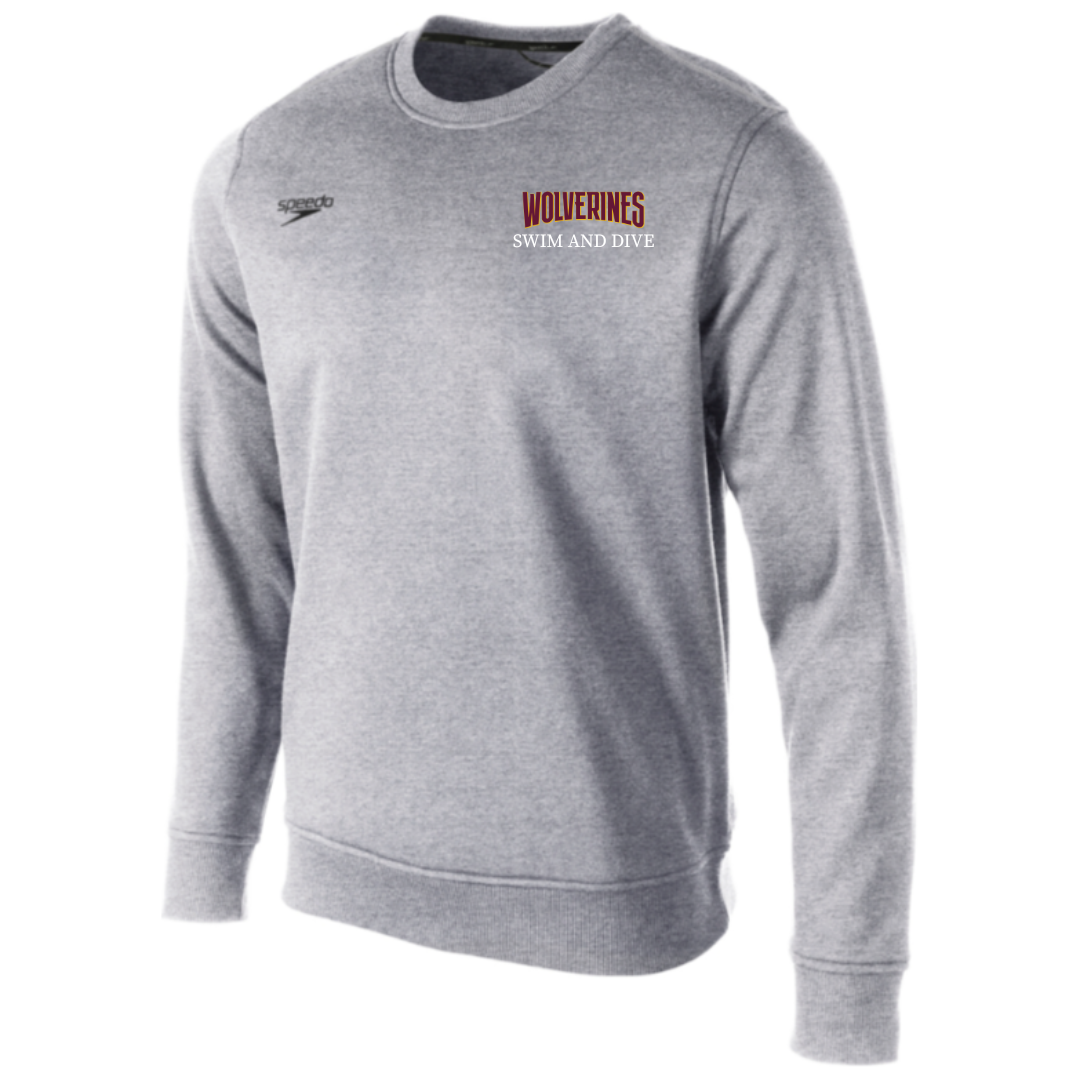 Speedo Fleece Crew Neck Sweatshirt (Customized) - Walker School