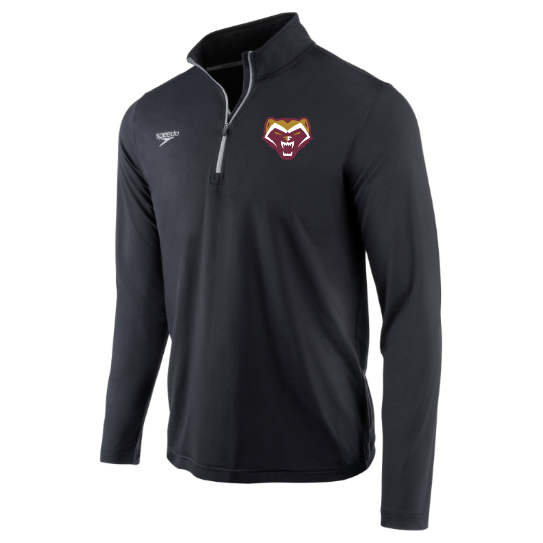 Speedo Jersey 1/4 Zip Long Sleeve T-Shirt (Customized) - Walker School