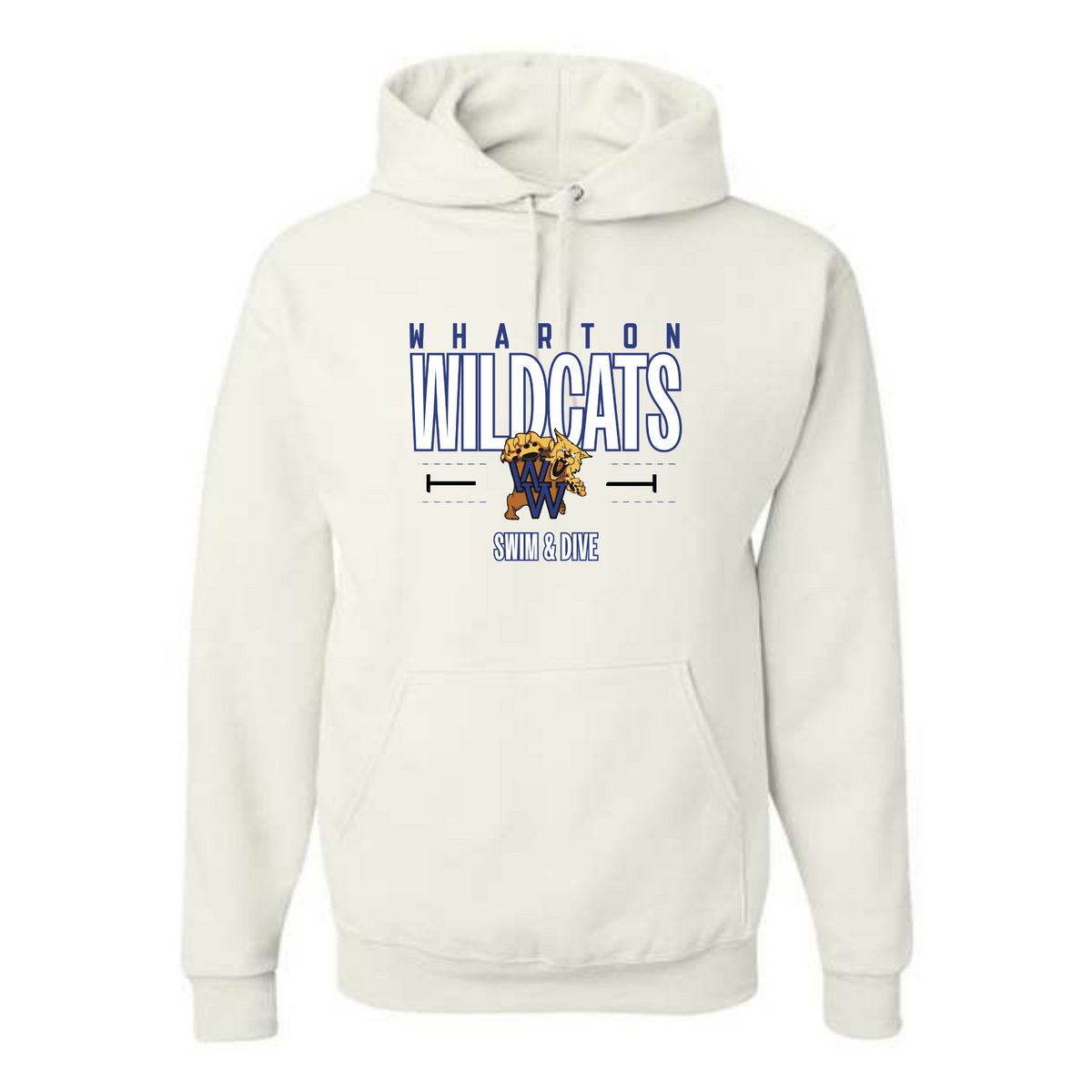 Medium Weight Unisex Hooded Sweatshirt (Customized) - Wharton High School