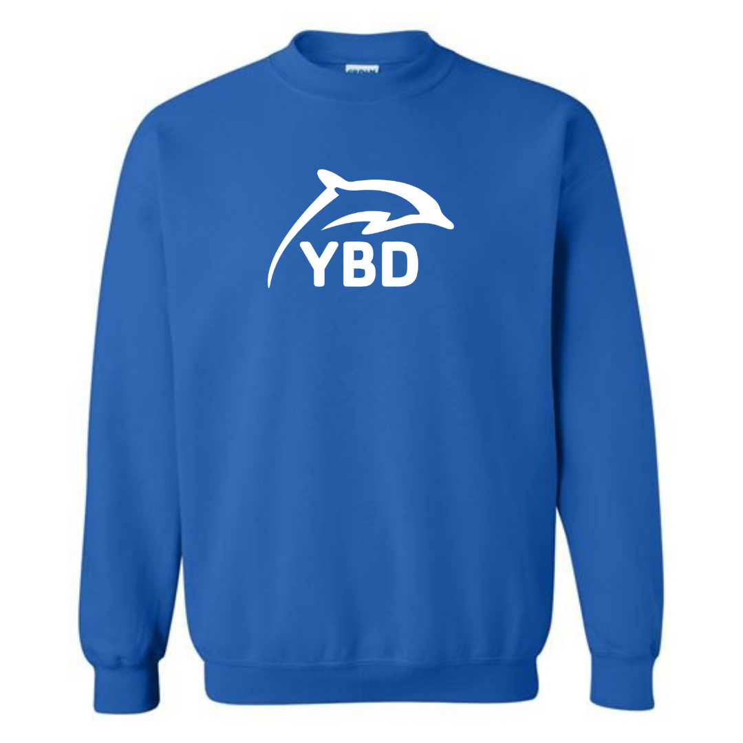Medium Weight Unisex Crew Neck Sweatshirt (Customized) - Y Blue Dolphins