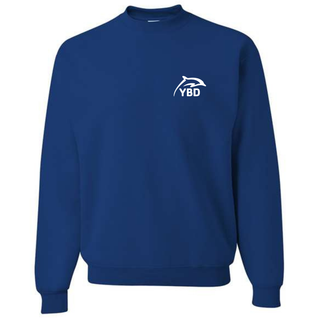 Medium Weight Unisex Crew Neck Sweatshirt (Customized) - Y Blue Dolphins