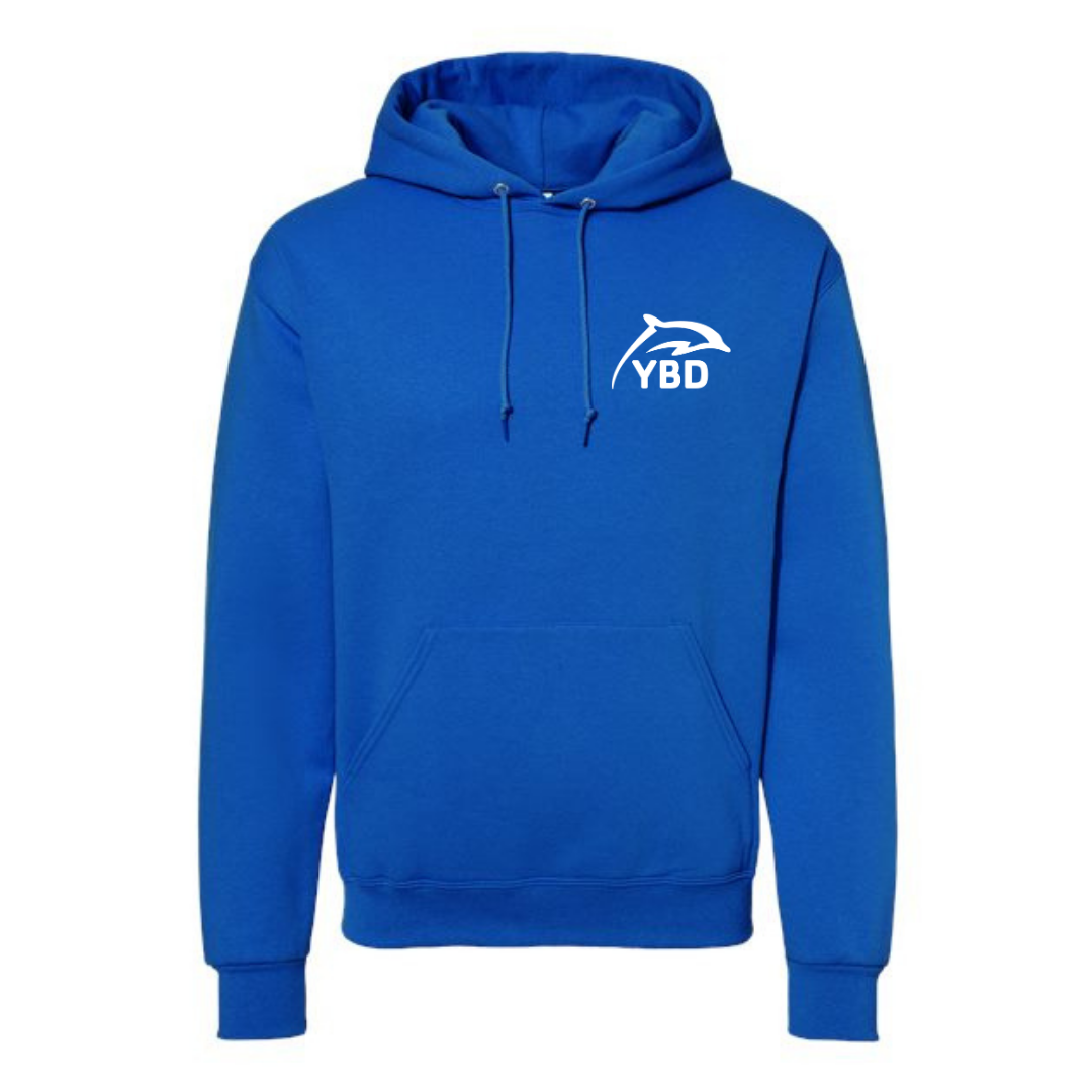 Medium Weight Unisex Hooded Sweatshirt (Customized) - Y Blue Dolphins
