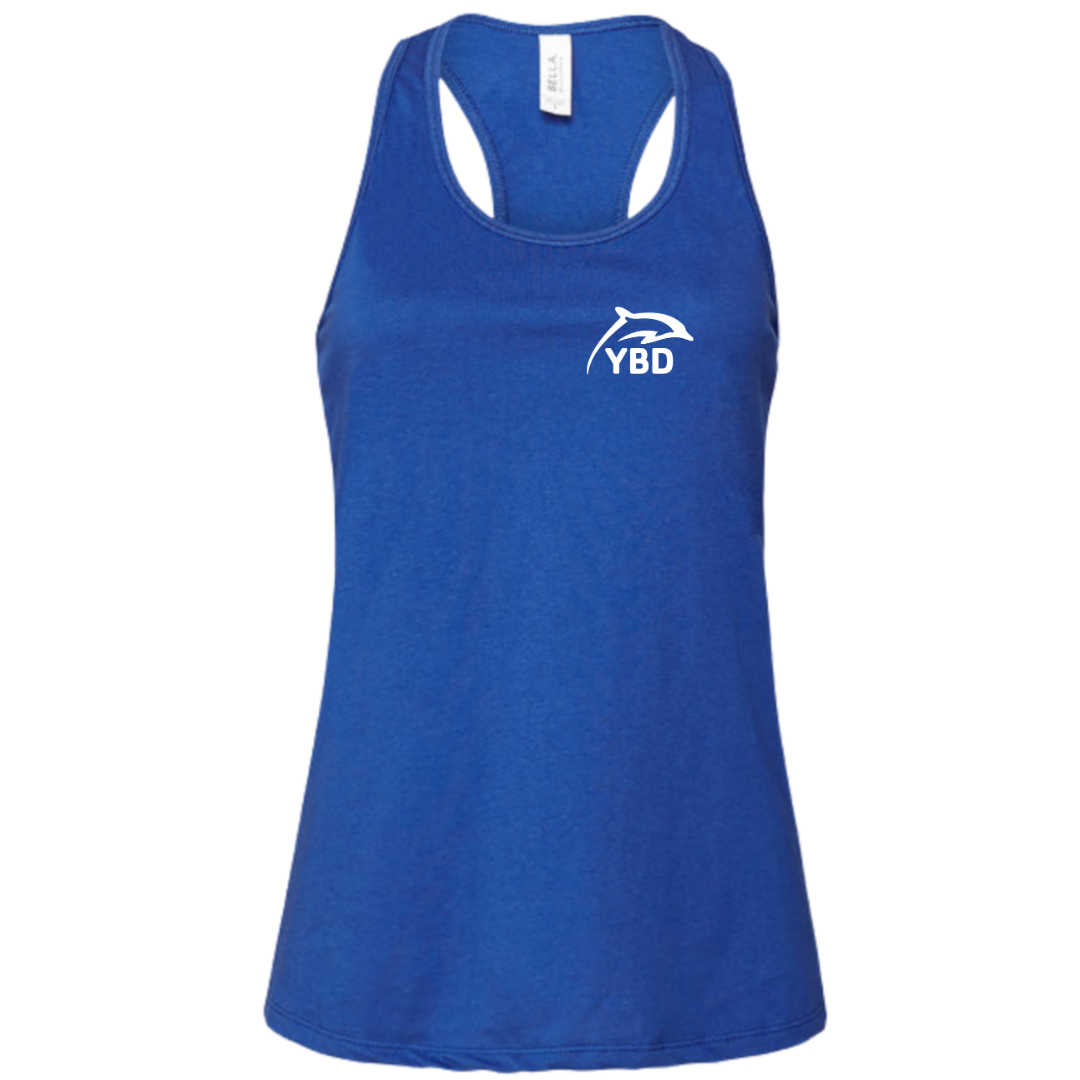 Ladies'  Racerback Tank (Customized) - Y Blue Dolphins