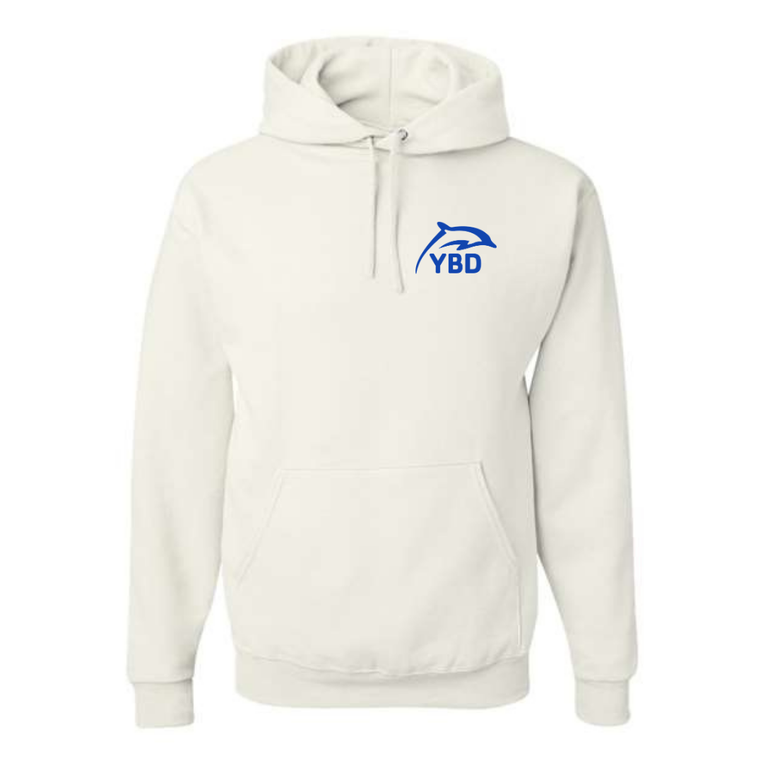 Medium Weight Unisex Hooded Sweatshirt (Customized) - Y Blue Dolphins