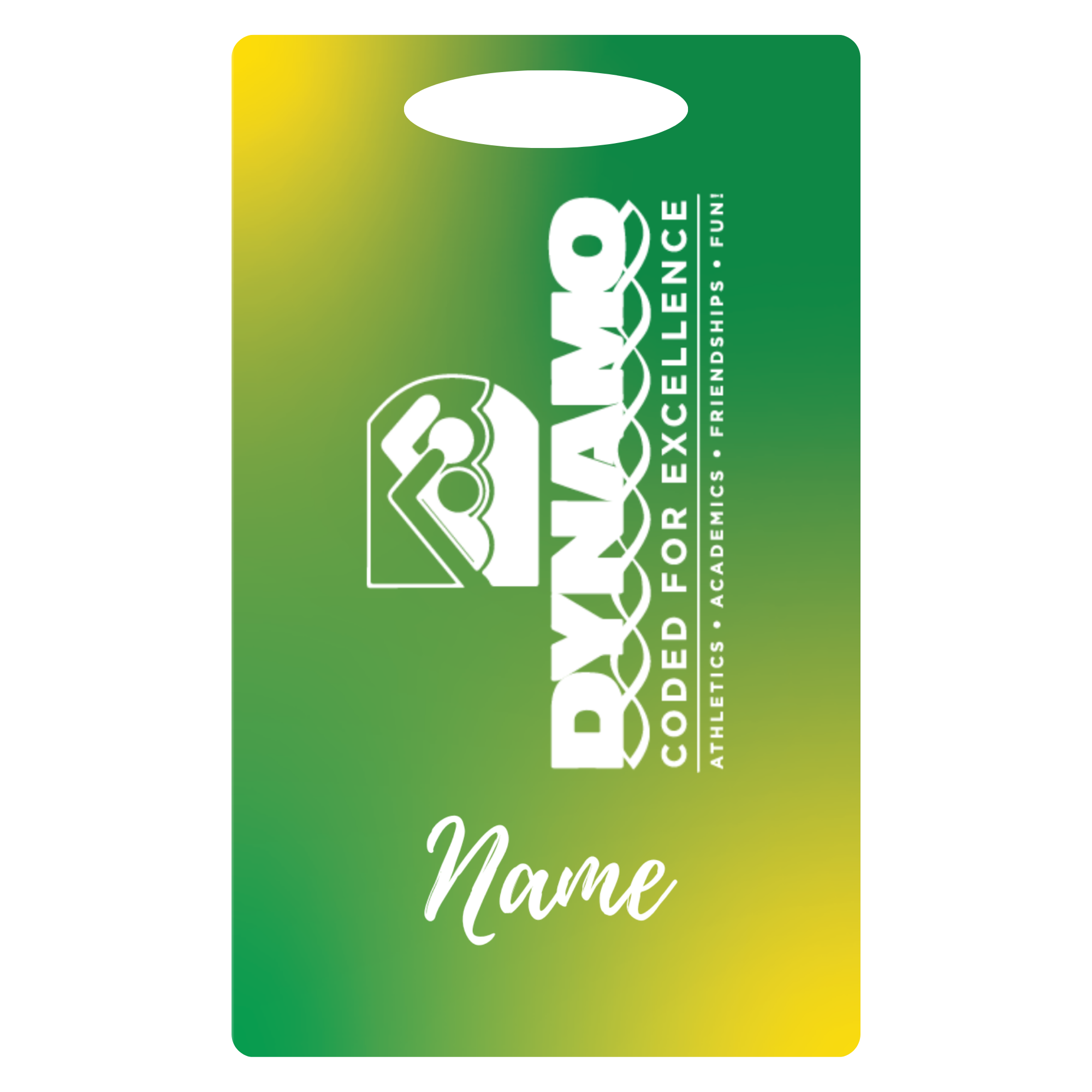 Aluminum Bag Tag (Customized) - Dynamo Swim Club