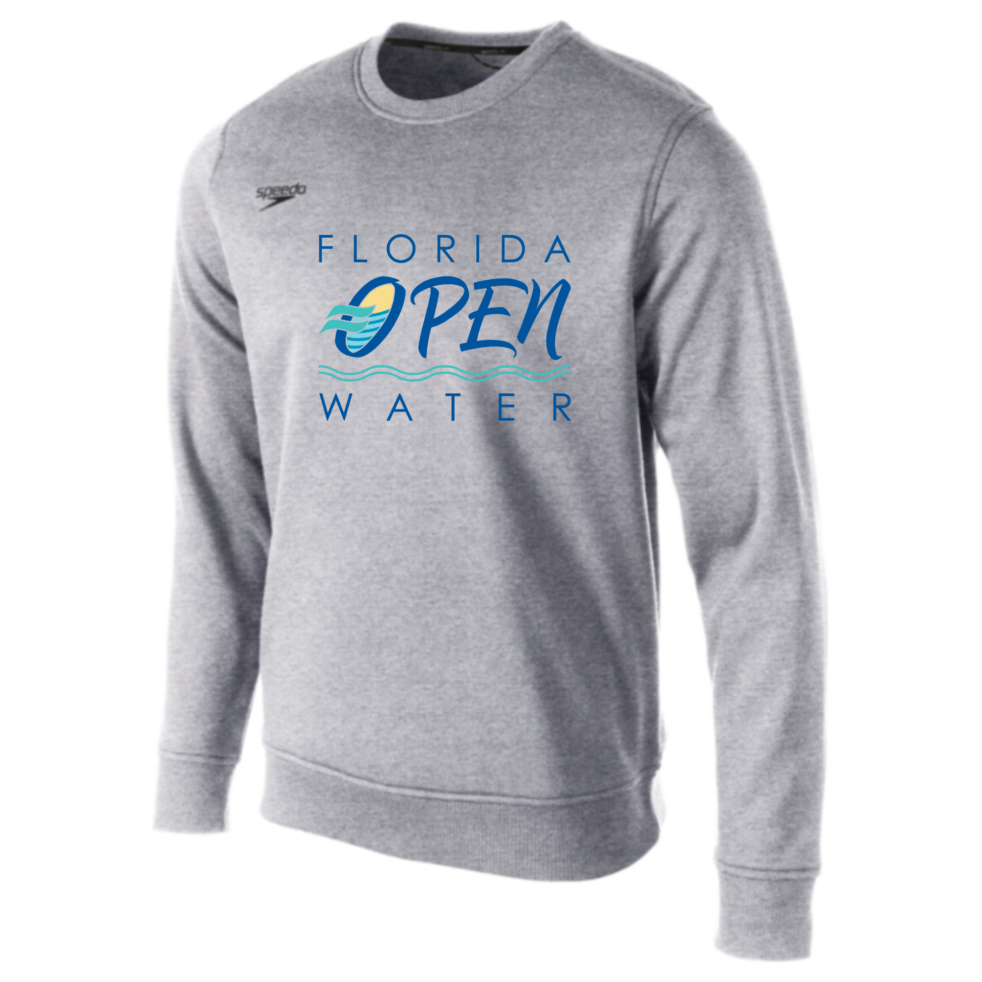 Speedo Fleece Crew Neck Sweatshirt (Customized) - Florida Open Water - Text Logo
