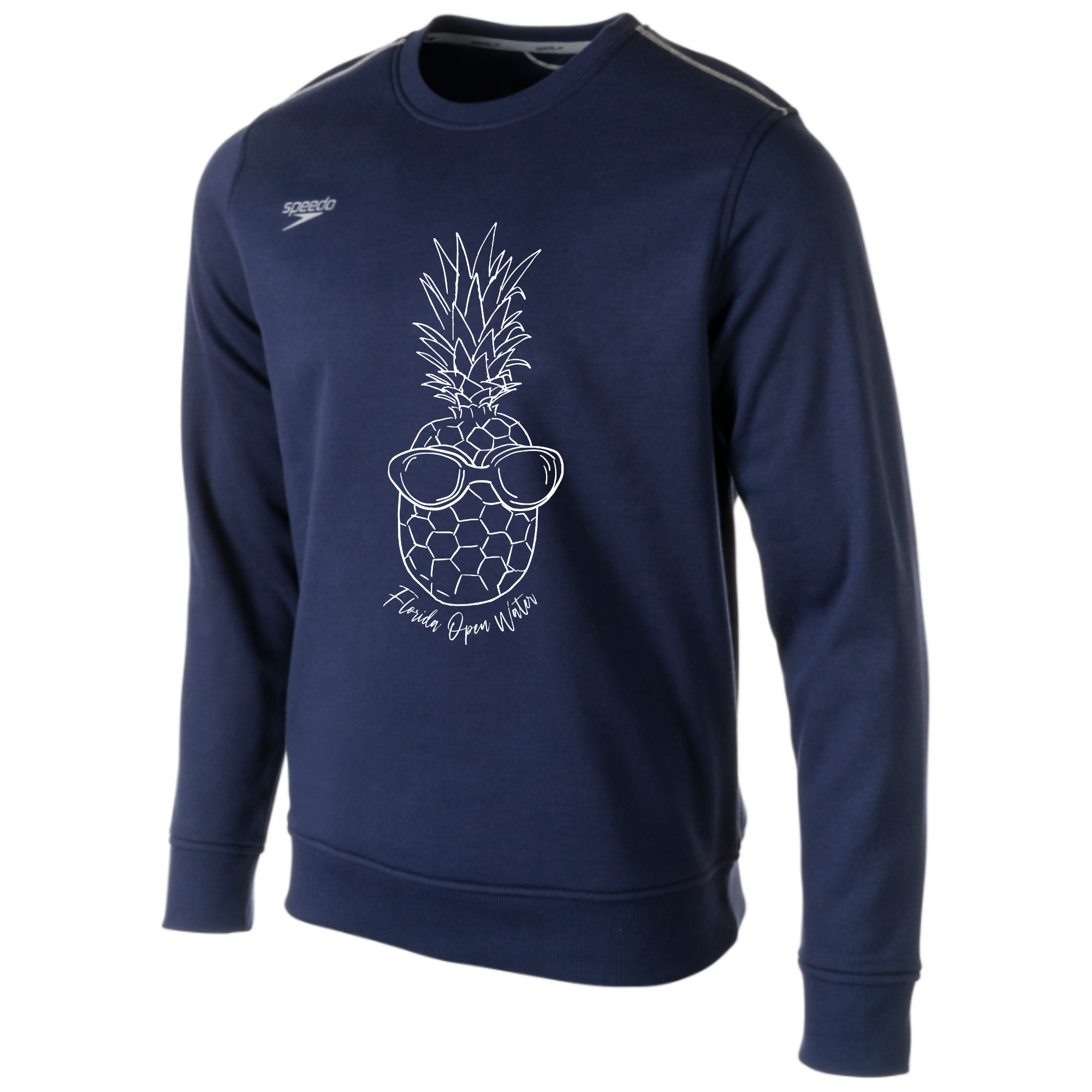 Speedo Fleece Crew Neck Sweatshirt (Customized) - Florida Open Water - Pineapple Logo