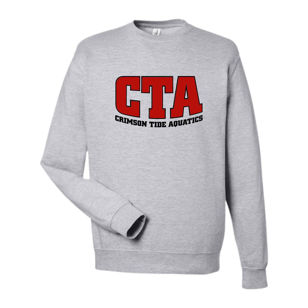 Medium Weight Unisex Crewneck Sweatshirt (Customized) - Crimson Tide Aquatics