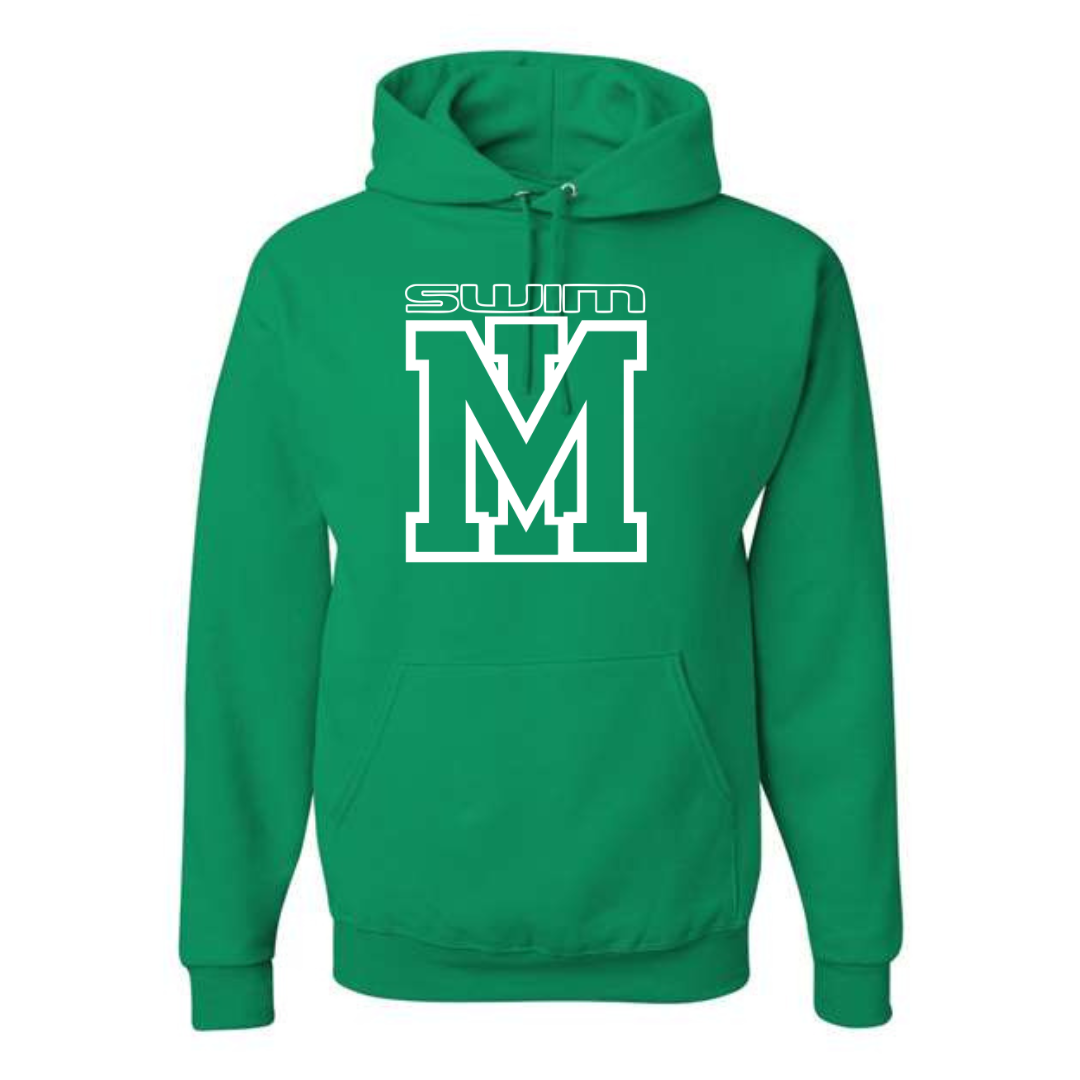 Swim Logo Medium Weight Unisex Hooded Sweatshirt (Customized) - Mountain Island Middle School