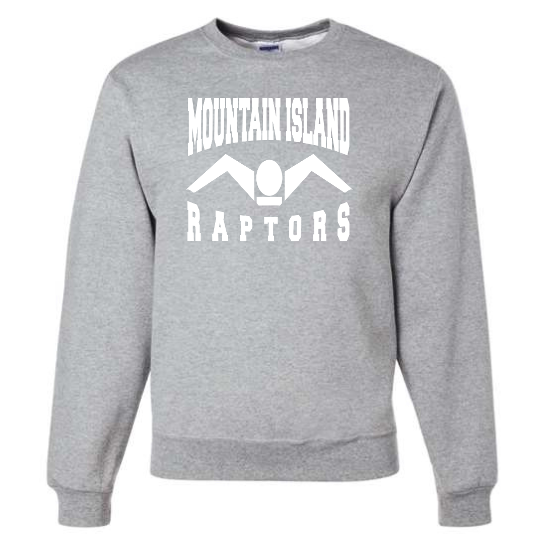 Raptors Logo Fleece Crew Neck Sweatshirt (Customized) - Mountain Island Middle School