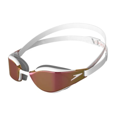 speedo fastskin competition goggles Speedo Fastskin Hyper Elite Mirrored Goggle White/Oxid Grey/Rose Gold