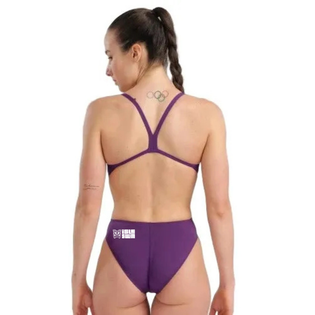 Arena Solid Challenge Back (Embroidered) - Isle Swim