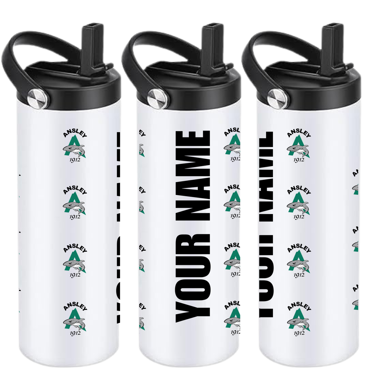 Personalized Insulated Sports Bottle 20oz (Customized) - Ansley Sharks